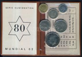 Spanyolország 1982. "Labdarugó VB" szett 6 klf db 0,50P-100P T:1 eredeti dísztokban és tanúsítvánnyal!