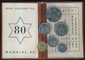 Spanyolország 1982. "Labdarugó VB" szett 6 klf db 0,50P-100P T:1 eredeti dísztokban és tan...