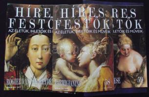 Híres festők folyóirat 64 db száma, részben saját borítójában