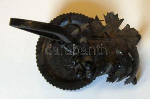 Dekoratív fém bortartó szőlő és levél díszítéssel 40 cm