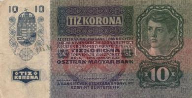 1912. 100K (2x) egyik román körbélyegzővel + 1913. 20K II. Kiadás + 1914. 50K + 1915. 10K (4x) lila ...