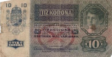 1912. 100K (2x) egyik román körbélyegzővel + 1913. 20K II. Kiadás + 1914. 50K + 1915. 10K (4x) lila ...