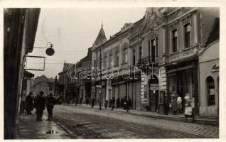 Csíkszereda Rákóczi street with the tailor shop of Károly Bakcsi