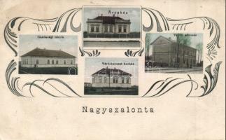 Nagyszalonta with railway station, orphanage and Red Cross hospital