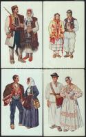 Horvát népviseletek 29 klf képeslap / Croatian folklor 29 different postcards