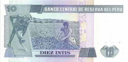 Peru 1987. 10I + 50I + 100I + 500I + 1988. 1000I + 1988.28.6. 5000I + 10.000I + 50.000I T:I