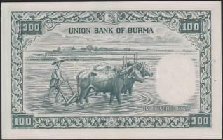 Burma 1958. 100K T:II+ (két apró lyuk, tűzőgép nyom)
