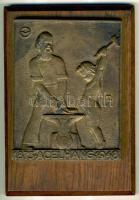 1948. Turcsányi László: "Acélhang" Br emlékplakett fatalapzatba ágyazva T:2