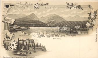 Tátra Csorba-tó with Hotel Klimo litho (EB)