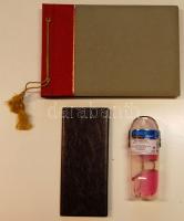 Kis bolha tétel: fényképalbum, névjegykártya tartó, retró napszemüveg