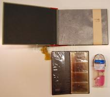 Kis bolha tétel: fényképalbum, névjegykártya tartó, retró napszemüveg