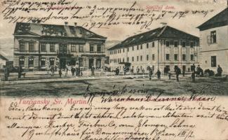 Turócszentmárton town hall with the shop of Adolf Grossmann (b)