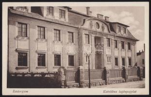 1923 Esztergomi kirándulásról küldött képeslap Babits Mihály, Szabó Lőrinc, Mikes Klára (az Est-lapo...