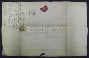 1853 gróf Batthyány Imre főispán saját kézzel írt és aláírt levele a királyi ügy igazgatónak az Almá...