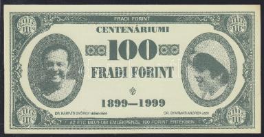 1999. 100Ft névértékű "Fradi Forint" Albert, Rudas, Kárpáti, Gyarmati fényképével T:I-