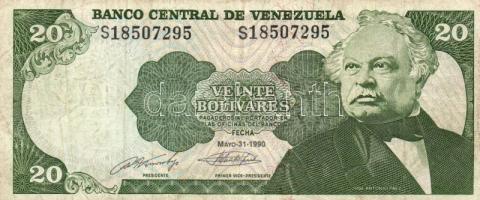 Venezuela 1989. 5B T:I + 1990. 20B T:III + 1992. 50B T:I + 1998. 2000B T:I