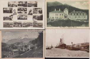 17 db vegyes régi európai városképes lap / 17 mixed European town-view cards