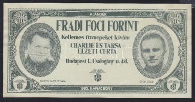1993. "Fradi Foci Forint" Albert, Telek, Manyik, Simon fényképével T:I-