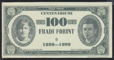 1999. 100Ft névértékű "Fradi Forint" Kásás, Killermann, Ebedli, Kohut fényképével T:II