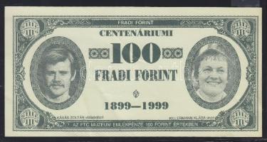 1999. 100Ft névértékű "Fradi Forint" Kásás, Killermann, Ebedli, Kohut fényképével T:II