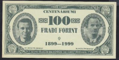 1999. 100Ft névértékű "Fradi Forint" Kocsis, Kóczán, Orosz, Blum fényképével T:I-