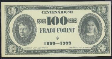 1999. 100Ft névértékű "Fradi Forint" Borbás, Csanádi, Mossóczy, Csiha fényképével T:II