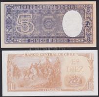 Chile 1958-59. 5P + 1960-61. 50P + 100P + 1964. 5Esc + 1967-76. 10Esc T:I