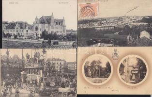 35 db vegyes régi városképes lap érdekességekkel, jó minőségben, lithokkal / 35 mixed cards