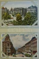 100 darabos BUDAPEST gyüjtemény régi albumban, vegyes minőségben / Collection of 100 mixed quality BUDAPEST cards in old album