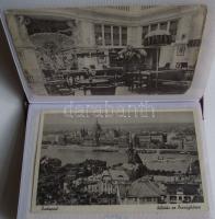 Képeslap tétel szép, kisméretű albumban - 90 db vegyes képeslap városképek és motívumok vegyesen (né...