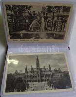 Képeslap tétel szép, kisméretű albumban - 90 db vegyes képeslap városképek és motívumok vegyesen (né...