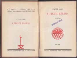 Kádár Imre: A fekete bárány, Erdélyi Szépmíves Céh Kiadó, Kolozsvár - A kiadó 10 éves jubileumára kiadott díszkiadás