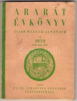 1939 Ararát évkönyv zsidó magyar almanach az 1939. évre / Jüdisches Almanach