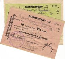 1951 2 db izraelita hitközségi adomány-nyugta / 2 Stk Spende-Quittungen