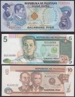 Fülöp-szigetek 1978. 2P sign.9 + 1985-94. 5P + 1998. 10P T:I