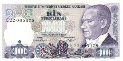 Törökország 1970.(1979) 10L (3x) egymást követő sorszámmal + 1970.(1983) 500L + 1970.(1986) 1000L T:...