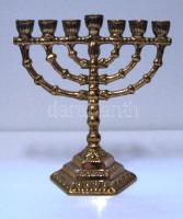 Kisméretű réz menóra 10 cm