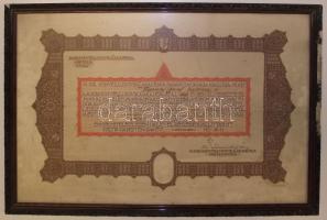 1942 Nagyméretű, Ludovikás végbizonyítvány üvegezett keretben / Hungarian military academy certificate 70x50cm