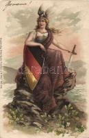 German patriotic propaganda litho