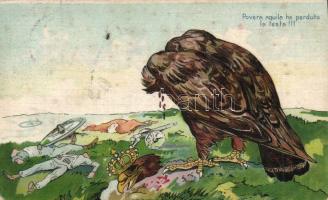 Anti-war propaganda, the eagle lost its head litho