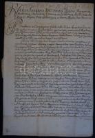 1743 Ex offo levél Lotharingiai Ferenc császár és gróf Batthyány Lajos saját kezű aláírásával a szab...