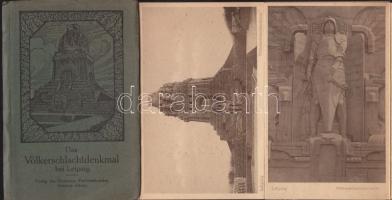 A lipcsei háborús emlékmű - 20 db képeslapot tartalmazó régi képeslapfüzet