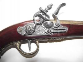 XIX. századi elöltöltős csappantyús spanyol gyártmányú London típusú díszpisztoly szép állapotú gyűj...