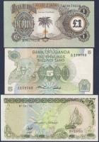 Uganda 1982. 5Sh + Maldív-szigetek 1983. 2R + Biafra 1968-69. 1Ł T:I