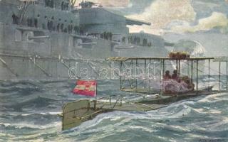 German warship with sea aeroplane s: Alex Kircher
