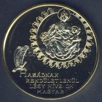 1989. "1956-1989 Október 23." Aranyozott emlékérem (29.9g) T:PP