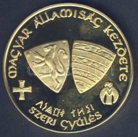 DN. A Magyar Államiság Kezdete aranyozott emlékérem T:PP