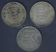 1947. 5Ft Ag (3x) "Kossuth" T:3