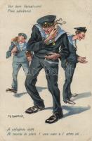 K.u.K. marine humour -  by the pawnshop litho s: Dworak