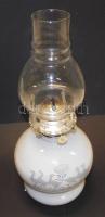Régi üveg petróleum lámpa búrával 31 cm